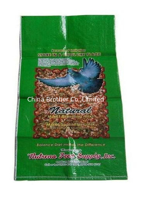 Biodegradable Pet Woven Polypropylene Feed Bags Anti Slip With Bopp Lamination supplier