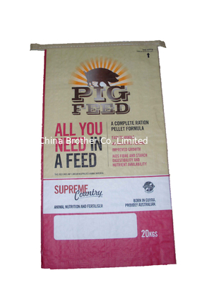 Eco Friendly 50 Lb Feed Bags , Personalized Cattle Feed Sack Bags Reusable supplier