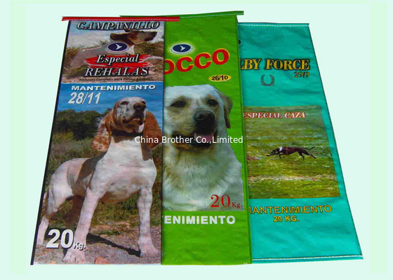 Anti Slip Surface Woven Polypropylene Feed Bags Printed Feed Sacks With Top Hemming supplier