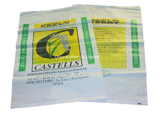 25KG PE Woven Bag For Sand / Feed / Seed / Cement Packaging Recyclable supplier