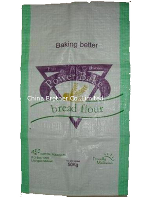 Multi Color Printed Flour Packaging Bags , Woven Polypropylene Flour Packing Bags supplier