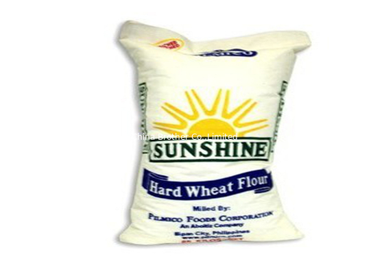 Biodegradable PP Woven Flour Packaging Bags 10 Kg 25 Kg 50 Kg Free Sample supplier