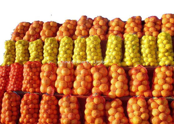 Plastic Polypropylene Woven Industrial Mesh Bags For Orange / Garlic , Tubular Shaped supplier