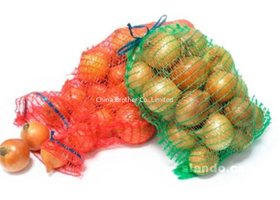 Multi Colored Polypropylene Mesh Drawstring Bags / Mesh Fruit Bags For Packaging supplier