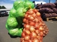 Plastic , PE , PP Woven Industrial Mesh Bags 50kg For Onions And Eggplant Orange Color supplier