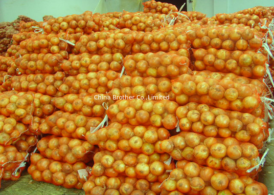 Large Yellow Or Purple Plastic Woven Reusable Bags For Fruit And Vegetables supplier