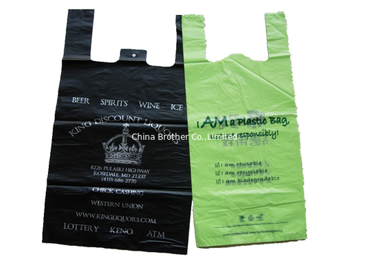 Printed HDPE / LDPE / LLDPE Plastic Shopping Bag With Die Cut Handles supplier