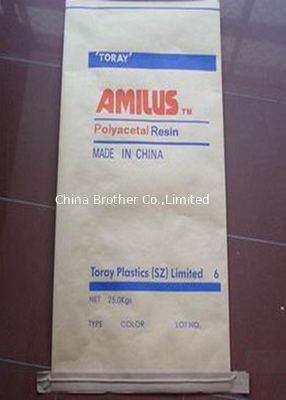 50kg Kraft Paper & Plastic Compound Sacks / Raphe Multiwall Paper Bags for Packing Chemicals supplier