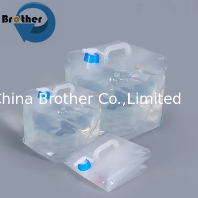 10L Capacity Food Grade Folding Water Bucket Faucet Portable Outdoor Car Camping Emergency PE Plastic Screen Printing Cubitainer supplier