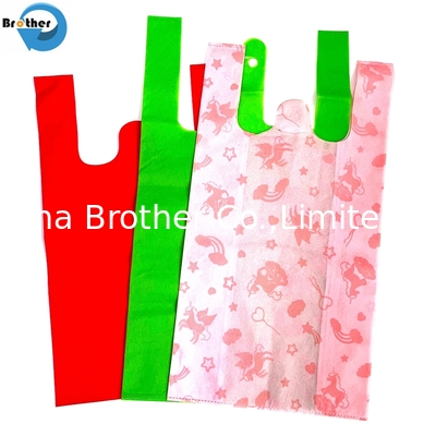 Eco Friendly Heavy Duty Strong Custom Supermarket Shopping Striped Plastic T-Shirt Bag supplier