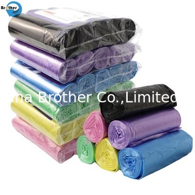 Large Eco Friendly Custom Logo Waterproof Drawstring Outdoor Plastic Garbage Bag