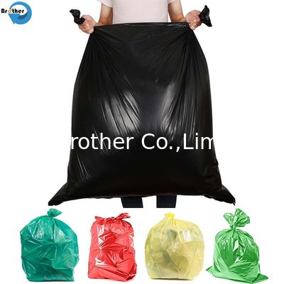 Large Eco Friendly Custom Logo Waterproof Drawstring Outdoor Plastic Garbage Bag