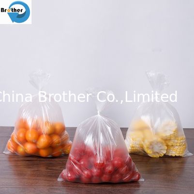 Customized HDPE LDPE Durable Tough Stretchy Fruit Vegetables Kitchen Supermarket Plastic Flat Food Packing Bag