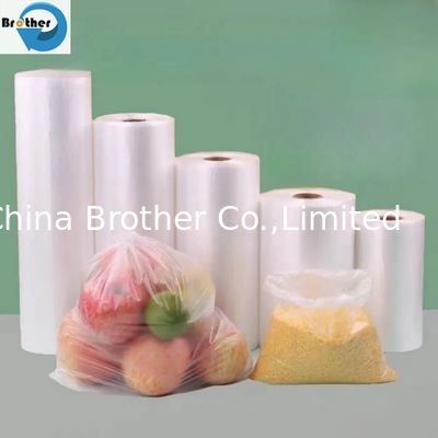 HDPE/LDPE Shopping Clear Flat Poly Storage Packaging Food Bags on Roll for Supermarket