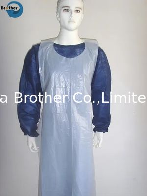 Factory Roll 70X110cm Blue Protect Safety Apron Disposable Anti-Bacterial Plastic Apron Without Sleeve