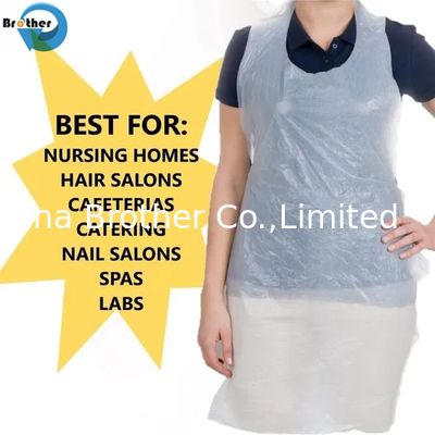 Wholesale Clear Industrial LDPE HDPE Make up Beauty Salon Cheapest Disposable Waterproof PE Plastic Apron