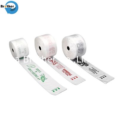 Supermarket Customize Plastic LDPE HDPE Produce Bag Roll with Private Label