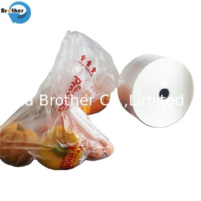 Printed Clear Virgin Material Plastic Food Grade Plastic LDPE Bread Packaging Bags with Ties on Roll