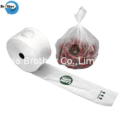 HDPE/LDPE Produce Bags on Roll Flat Seal, Bottom Star Seal, Gusset, T-Shirt Options Inner Core for Supermarket Food Storage