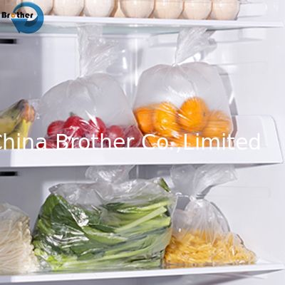 Plastic Clear Flat Food Produce Bag on Roll for Fruits Vegetable Bread Durable Food Storage Bags