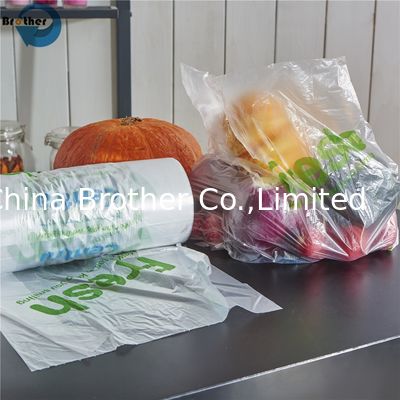 Plastic Clear Flat Food Produce Bag on Roll for Fruits Vegetable Bread Durable Food Storage Bags