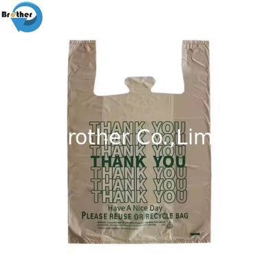 High Quality Supermarket Plastic Vest Handle Bag Manufactures Thank You Plastic Bags with Logo