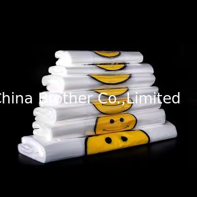 High Quality Supermarket Plastic Vest Handle Bag Manufactures Thank You Plastic Bags with Logo