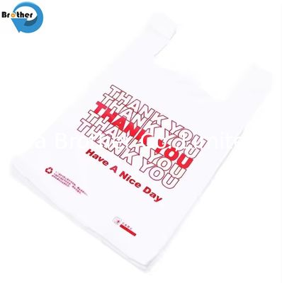 Eco-Friendly Thank You Plastic T-Shirt Bag Vest Personalized Plastic Bag for Business with Logo