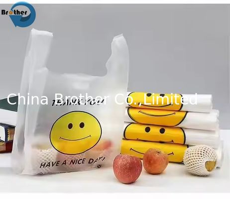 Eco-Friendly Thank You Plastic T-Shirt Bag Vest Personalized Plastic Bag for Business with Logo