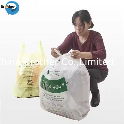 Eco-Friendly Thank You Plastic T-Shirt Bag Vest Personalized Plastic Bag for Business with Logo