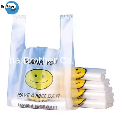 Eco-Friendly Thank You Plastic T-Shirt Bag Vest Personalized Plastic Bag for Business with Logo