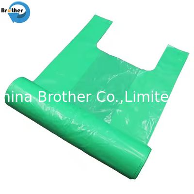 Custom Food Packaging Plastic Produce T Shirt Bags on Roll
