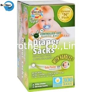 HDPE Scented Baby Diaper Bags Odor-Neutralizing Leak-Proof Disposable Bags for Newborns and Toddlers