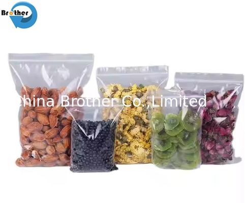 OEM Custom Food Grade Clear Plastic Zipper Slider Bag for Food Preservation - Printed LDPE Double Grip Seal Zip Lock