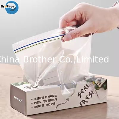 Clear Reusable Zip Lock Bag Plastic Storage Bag for Food and Vegetable