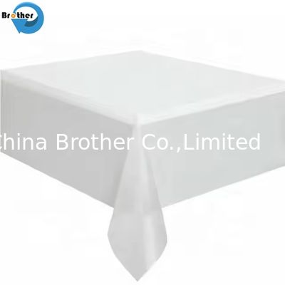 Disposable PE Plastic Table Cover for Table Protection: Durable, Waterproof, Easy-Clean Table Cover for Dining, Kitchen and Outdoor