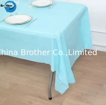 Disposable PE Plastic Table Cover for Table Protection: Durable, Waterproof, Easy-Clean Table Cover for Dining, Kitchen and Outdoor