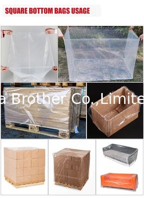 Durable Pre-Cut Large 3 Mil Clear and Black Gusseted Pallet Cover Bags