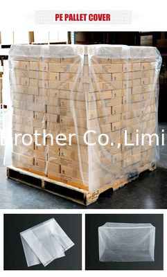 Durable Pre-Cut Large 3 Mil Clear and Black Gusseted Pallet Cover Bags
