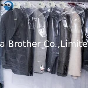 Disposable Garment Cover Bag Clear Standard Dry Cleaner Bag on Roll Printed with Safety Warning Word