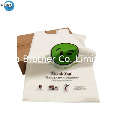 Bpi ASTM D6400 Ok Compost Home Certified Shopping T-Shirt Bags/Biodegradable Grocery Bags