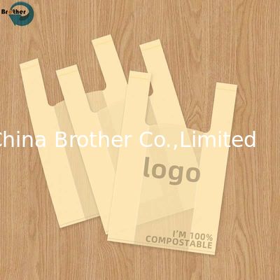 Eco Friendly Compostable Biodegradable Corn Starch /Pbat/PLA T-Shirt Shopping/Packing Bags Plastic Shopping Bag Ok Compostable