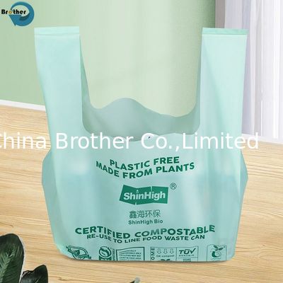Biodegradable/Compostabe Vest Shopping Bag/Trush Bags/Mailing Bags/Flat Bags/Zip-Lock Bags/Clothes Bags/Garbage Bags En 13432 Standard with TUV