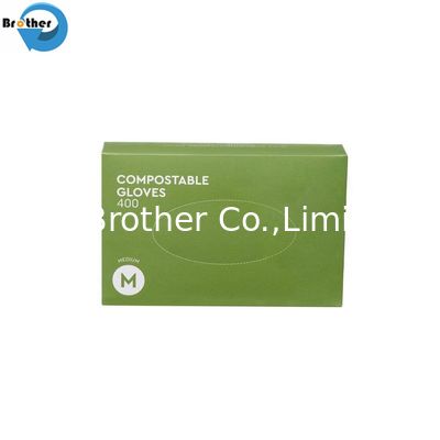 Food Safety Protective Transparent Compostable Disposable Gloves Plastic Gloves for Corn Strach