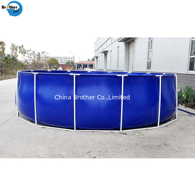 Tarpaulin pond foldable plastic round tank tarpoline fish tank tarpaulin pond fish farming tank supplier