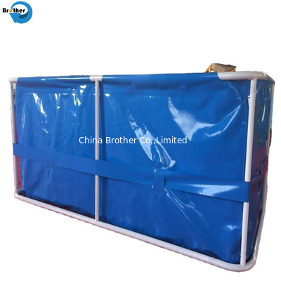 Tarpaulin pond foldable plastic round tank tarpoline fish tank tarpaulin pond fish farming tank supplier