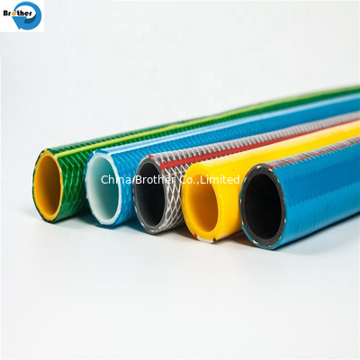 High Pressure PVC Water Hose Flexible Pipe Plastic Tubes Colorful PVC Braided Fiber Reinforced Net Hose supplier