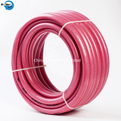 Clear Plastic Vinyl Tubing Fiber Braided Reinforced PVC Tube Pipe Hose for Water Transfer supplier