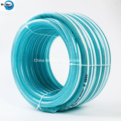 Clear Plastic Vinyl Tubing Fiber Braided Reinforced PVC Tube Pipe Hose for Water Transfer supplier