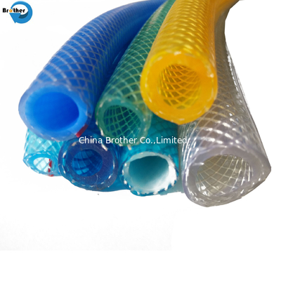 Clear Plastic Vinyl Tubing Fiber Braided Reinforced PVC Tube Pipe Hose for Water Transfer supplier